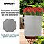 IDEALIST Narrow Trough Garden Planter, Grey Light Concrete Outdoor Large Plant Pot H72 L60.5 W22.5 cm, 98L