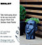 IDEALIST Oval Black Garden Face Planter, Outdoor Head Plant Pot L27 W21 H34.5 cm, 10.2L
