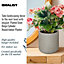 IDEALIST Plaited Style Beige Planter Table, Round Indoor Plant Pot Also Can Be Used as Hanging Planter D18 H18 cm, 4.6L