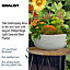 IDEALIST Ribbed Beige Light Concrete Bowl Planter D31 H12 cm, 9L