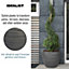IDEALIST Row Black Light Concrete Egg Planter H37 L44 W44 cm, 56L