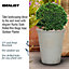 IDEALIST Rustic Style Rolled Rim Beige Garden Round Garden Planter Vase, Outdoor Plant Pot D30 H34 cm, 24L