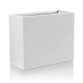 IDEALIST Tall Narrow Light Concrete White Trough Planter H50.5 L60 W30 cm, 91L