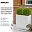 IDEALIST Tall Narrow Light Concrete White Trough Planter H50.5 L60 W30 cm, 91L