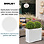 IDEALIST Tall Narrow Light Concrete White Trough Planter H50.5 L60 W30 cm, 91L