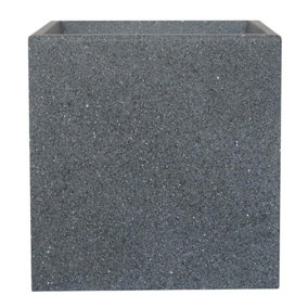 IDEALIST Textured Concrete Effect Square Grey Outdoor Planter W49.5 H50.5 L49.5 cm, 123.7L