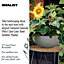 IDEALIST Textured Sand Color Concrete Effect Garden Bowl Planter, Outdoor Plant Pot D30 H14 cm, 9.9L