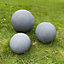 IDEALIST Vertical Ribbed Light Grey Outdoor Garden Decorative Ball D24.5 H22.5 cm