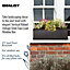 IDEALIST Vertical Ribbed Vintage Style Window Flower Box Garden Planter, Dark Grey Outdoor Plant Pot H17 L60 W17 cm, 17L