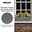 IDEALIST Vertical Ribbed Vintage Style Window Flower Box Garden Planter, Grey Outdoor Plant Pot H17 L60 W17 cm, 17L