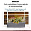 IDEALIST Vertical Ribbed Vintage Style Window Flower Box Garden Planter, Grey Outdoor Plant Pot H17 L60 W17 cm, 17L
