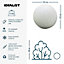 IDEALIST Vertical Ribbed White Outdoor Garden Decorative Ball D24.5 H22.5 cm