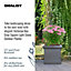 IDEALIST Victorian Flower Box Square Garden Planter, Grey Light Stone Outdoor Plant Pot W35 H35 L35 cm, 42.9L