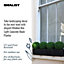 IDEALIST Window Flower Box Garden Planter, Black Light Concrete Outdoor Plant Pot L60 W17 H17.5 cm, 18L