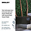 IDEALIST Window Flower Box Garden Planter, Black Terazzo Light Concrete Outdoor Plant Pot L40 W17 H17.5 cm, 12L