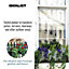 IDEALIST Window Flower Box Garden Planter, Black Terazzo Light Concrete Outdoor Plant Pot L60 W17 H17.5 cm, 18L