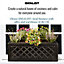 IDEALIST Window Flower Box Garden Planter, Dark Grey Light Stone Outdoor Plant Pot W22 H22 L60 cm, 29L