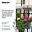 IDEALIST Window Flower Box Garden Planter, Grey Light Concrete Outdoor Plant Pot L80 W17 H17.5 cm, 24L