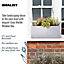IDEALIST Window Flower Box Garden Planter, Grey Marble Light Concrete Outdoor Plant Pot L40 W17 H17.5 cm, 12L