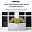 IDEALIST Window Flower Box Garden Planter, Grey Marble Light Concrete Outdoor Plant Pot L40 W17 H17.5 cm, 12L