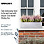 IDEALIST Window Flower Box Garden Planter, Marble Grey Light Concrete Outdoor Plant Pot L60 W17 H17.5 cm, 18L