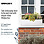 IDEALIST Window Flower Box Garden Planter, White Light Concrete Outdoor Plant Pot L60 W17 H17.5 cm, 18L