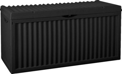 idooka 336L Large Outdoor Patio Garden Deck Waterproof Plastic Storage Box Blanket Container Chest On Wheels