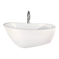 Idra White Freestanding Slipper Bath (L)1500mm (W)740mm