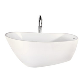 Idra White Freestanding Slipper Bath (L)1730mm (W)780mm