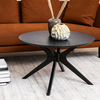 IDuncan Round Coffee Tablein Black 80x45cm