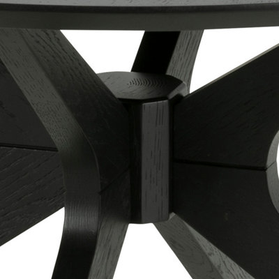 IDuncan Round Coffee Tablein Black 80x45cm