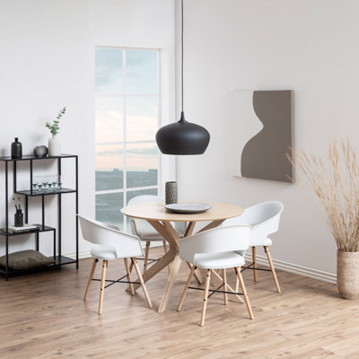 IDuncan Round Dining Table in White Oak