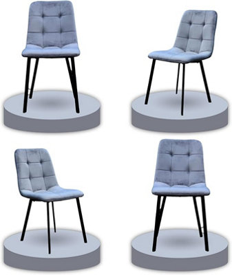 IE Nordic Rock Extendable Ceramic Dining Table (White) - with 4 Static ...