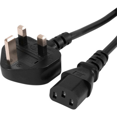 IEC Lead Kettle PC Mains Power Lead 2Mtr Long , 10Amp Rated