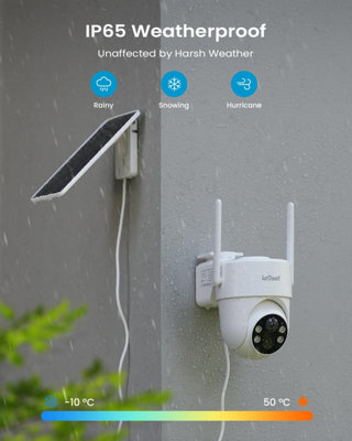 ieGeek 2K 3MP Outdoor PTZ Security Camera with Solar Panel, PIR Motion ...