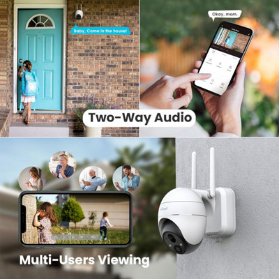 ieGeek 2K Wireless Outdoor Security Camera with 360 degrees View ...