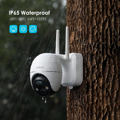 ieGeek 2K Wireless Outdoor Security Camera with 360 degrees View ...