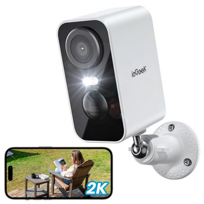 ieGeek 2K Wireless Outdoor Security Camera with Rechargeable Battery ...