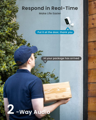 ieGeek 2K Wireless Outdoor Security Camera with Rechargeable Battery ...