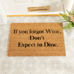 If You Forgot Wine, Don't Expect To Dine Doormat