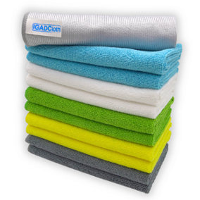 IGADCloth Set of 10 Microfiber cloths 40x40cm Multiple Colors