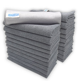IGADCloth Set of 20 Microfiber cloths 40x40cm Grey
