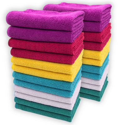 IGADCloth Set of 24 Microfiber cloths 40x30cm | DIY at B&Q