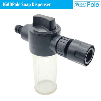 IGADPole 24ft (7m) Washing Kit: Water-fed Brush, Soap Dispenser and hose tap