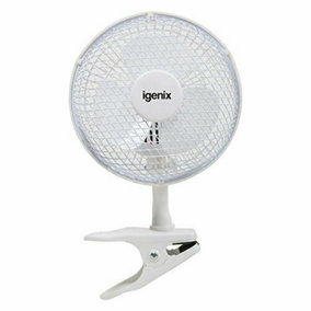 Igenix DF0006 Clip on Desk Fan, 6 Inch, 2 Speed (Pack of 3)