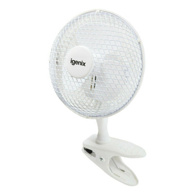 Igenix DF0006 Clip On Fan, 6 Inch, 2 Speed, White