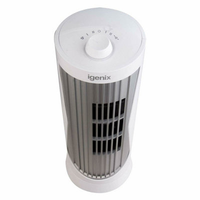 Igenix DF0020WH Mini Tower Fan, Oscillating, 12 Inch, White