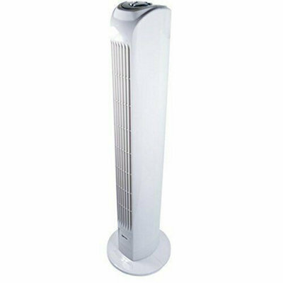 Igenix DF0035T Tower Fan, Oscillating, 7.5 Hour Timer, 29 Inch, White