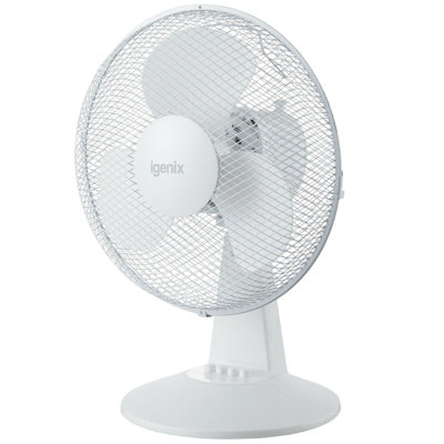 Igenix DF1210 Portable Desk Fan, 12 Inch, 3 Speed, White