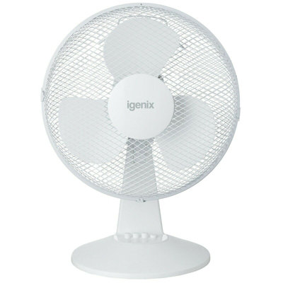 Igenix DF1210 Portable Desk Fan, 12 Inch, 3 Speed, White